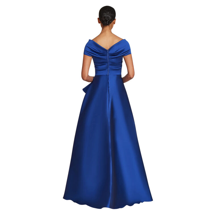 Mikado Stretch Gown With Overskirt image number null
