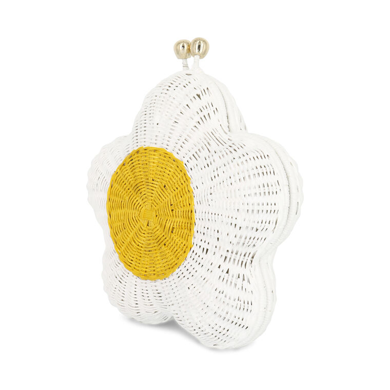 Daisy Flower Wicker Handbag image number null