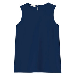 Adela Silk Crepe De Chine Sleeveless Blouse