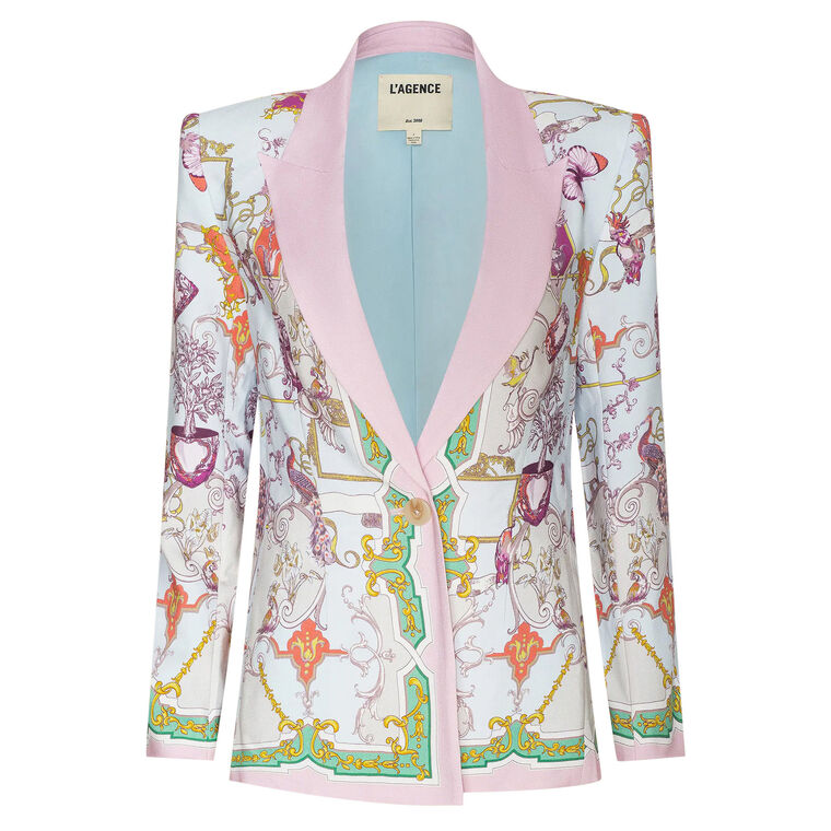 Gweny Relaxed Satin Blazer image number null