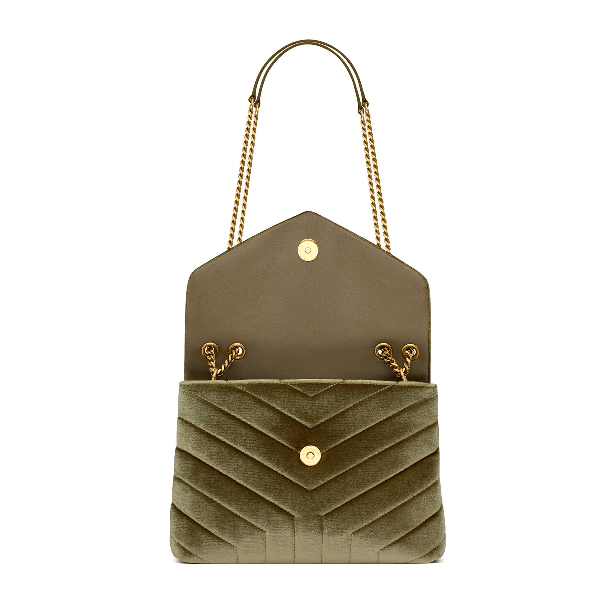 Small Loulou Quilted Velvet Shoulder Bag