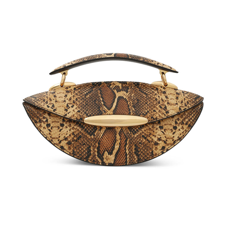 Wavelength Snake Print Top Handle Bag image number null