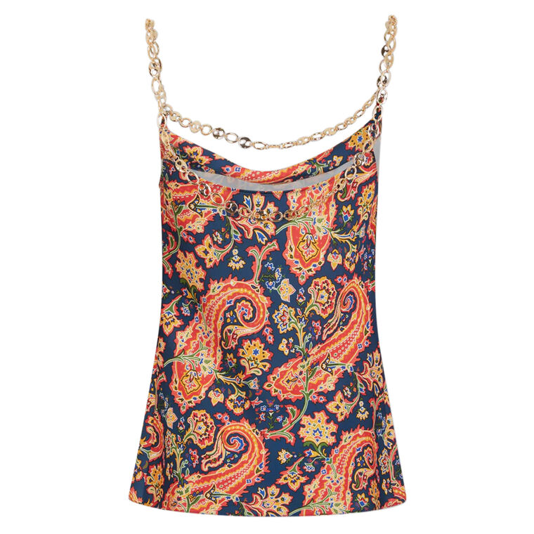 Paisley Nuisette Top With Signature Eight Chain image number null