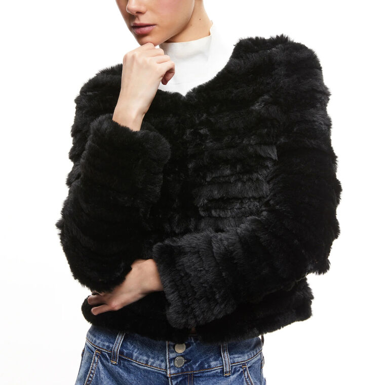 Fawn Faux Fur Textured Jacket image number null