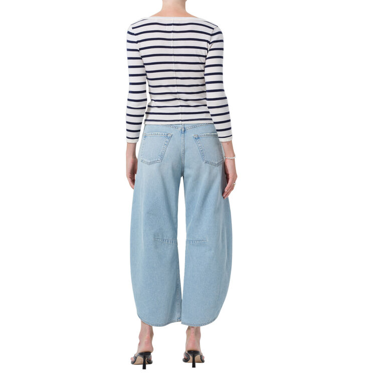 Tulip High-Rise Cropped Sculptural Jean image number null