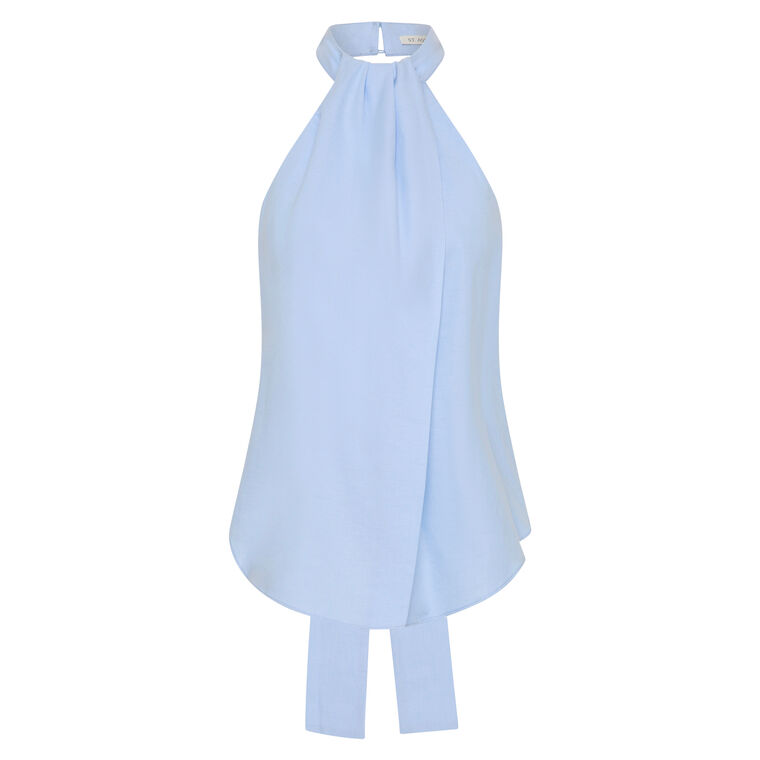 Oxford Halterneck Tie Back Top image number null