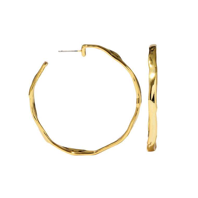 Brut Skinny Hoop Earrings image number null