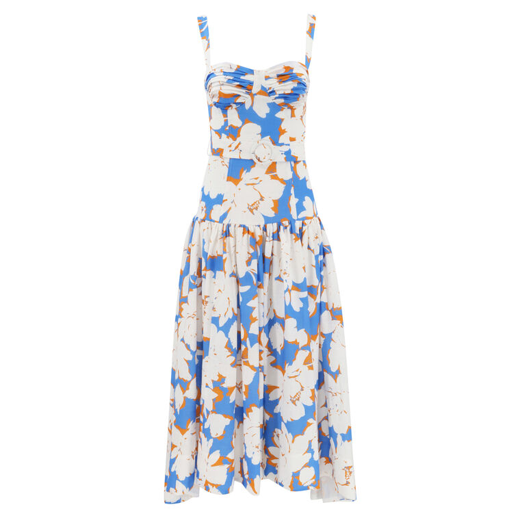 Drenica Belted Corset Midi Dress image number null