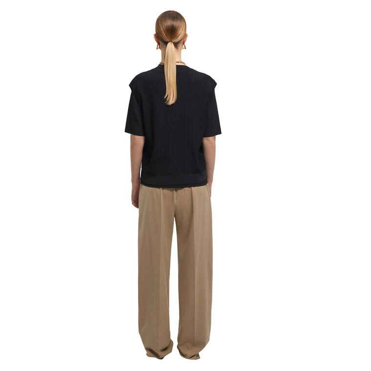 Orca Double Layered Short Sleeve Knitted Shirt image number null