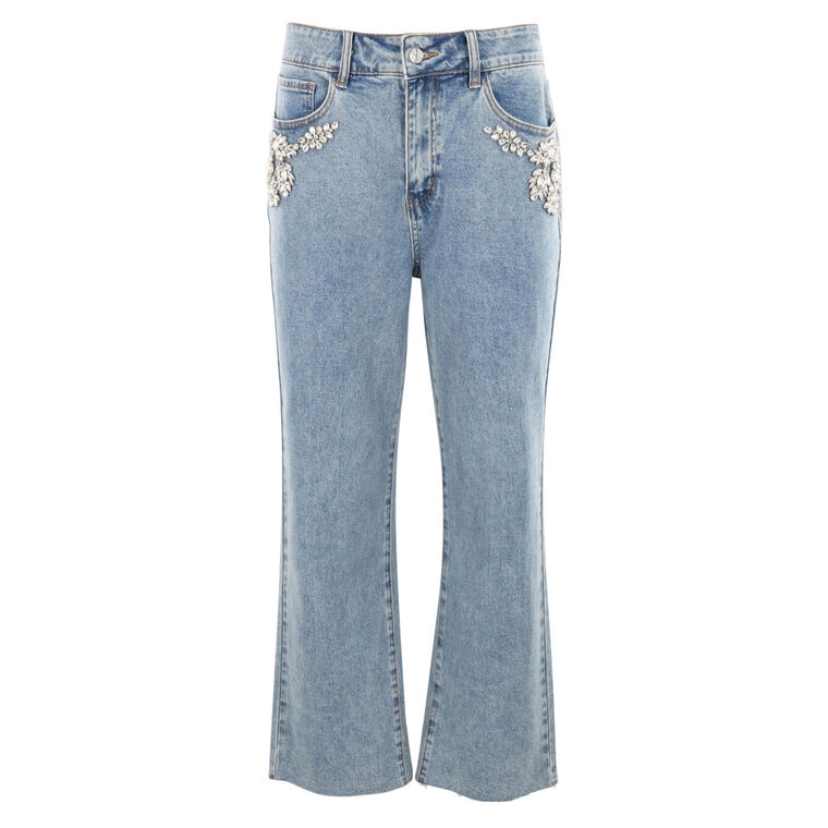Carolyn Crystal Embellished Jean image number null