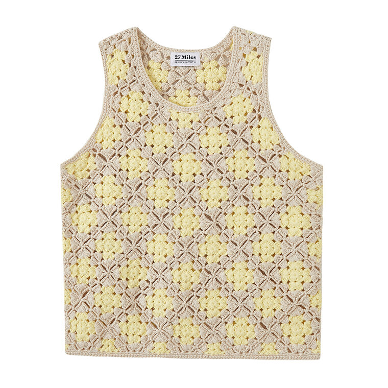 Ivana Sleeveless Crochet-Knit Top image number null