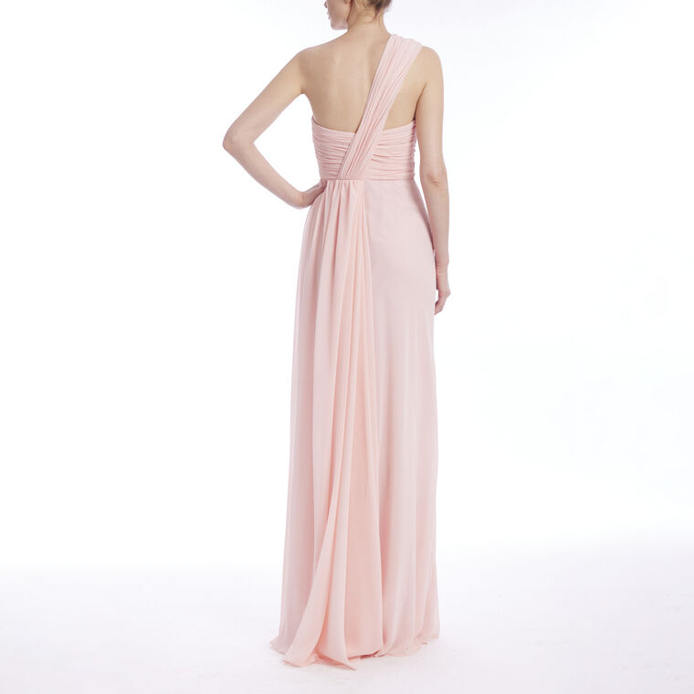 Ruched One-Shoulder Gown image number null