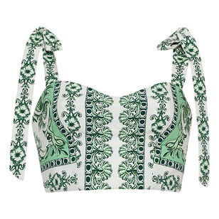 Fazia Shoulder-Tie Crop Top