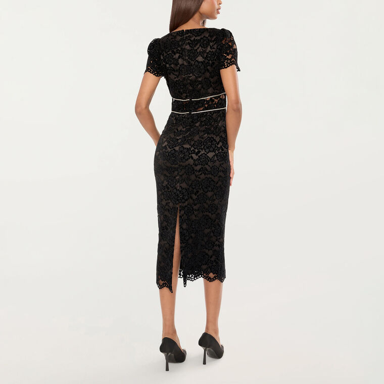 Stirling Lace Button Accent Dress image number null