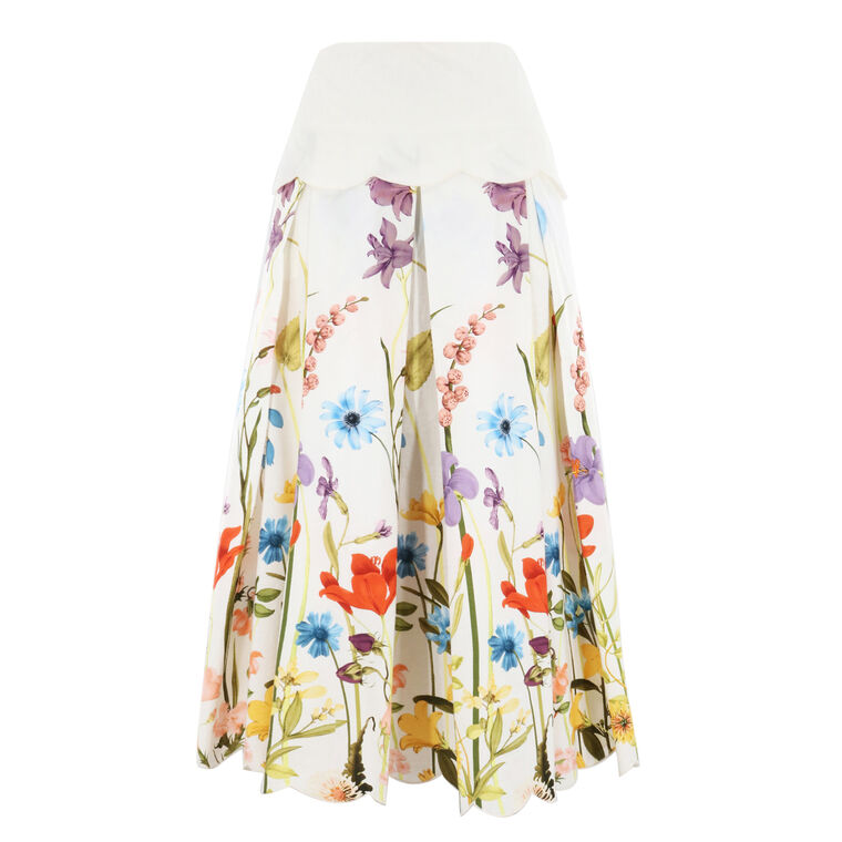 Sonata Scallop Midi Skirt image number null