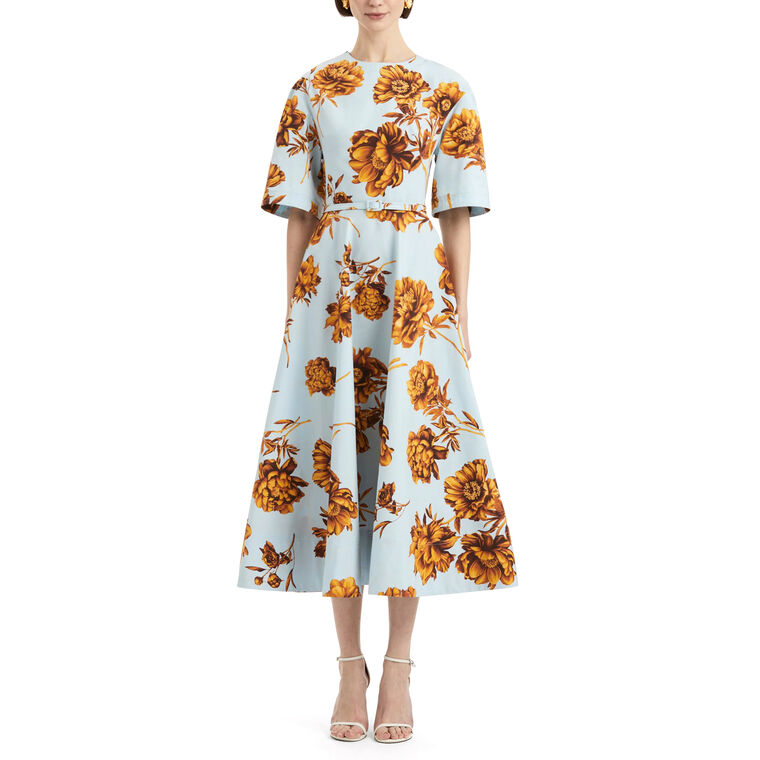 Peony Cotton Poplin Midi Dress image number null