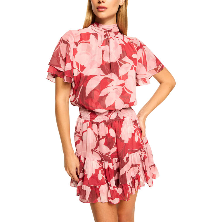Saffie Ruffle Detail Mini Dress image number null