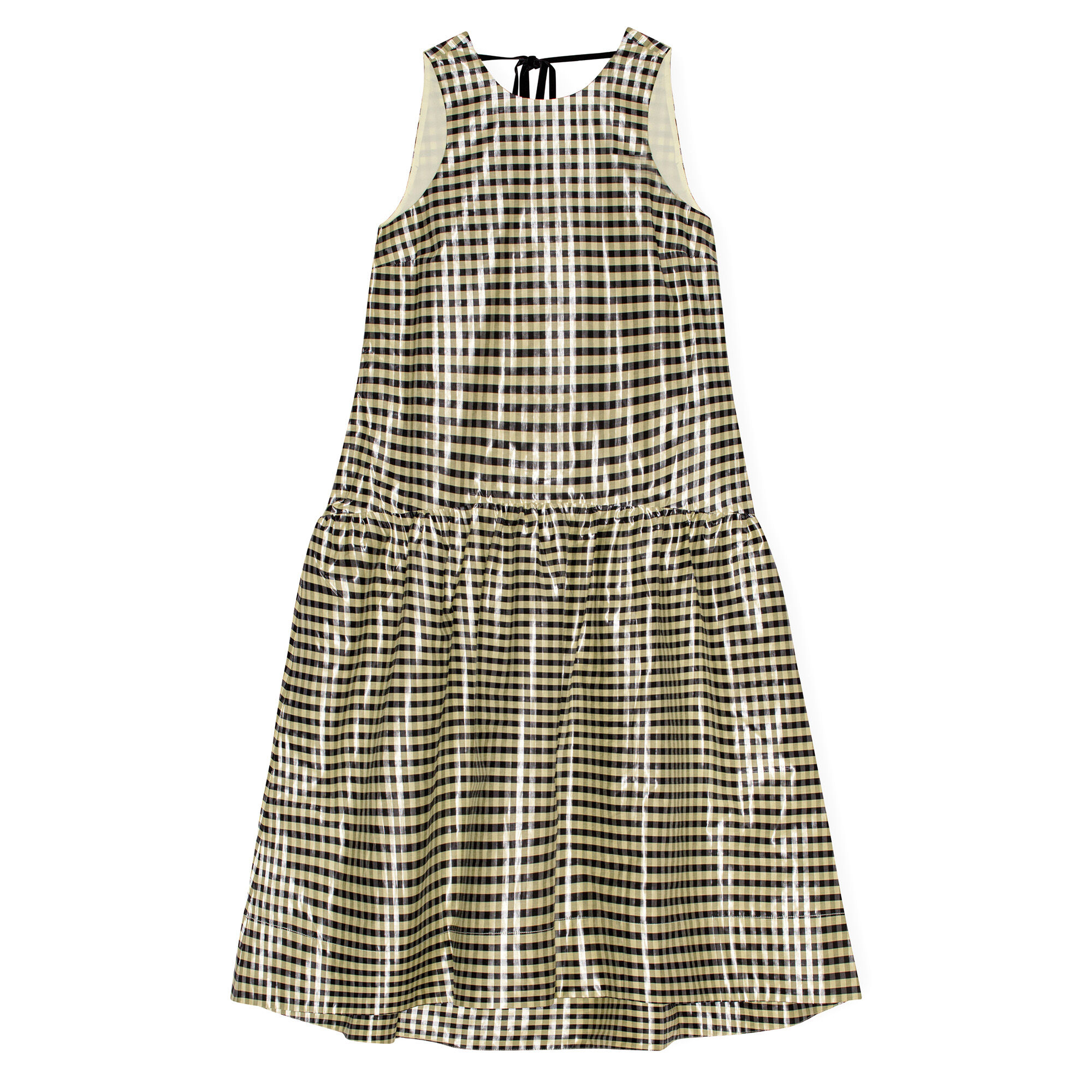 Ganni Shiny Check Jacquard Midi Dress | Tootsies