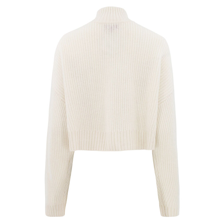 Cashmere Cropped Hampton Sweater image number null
