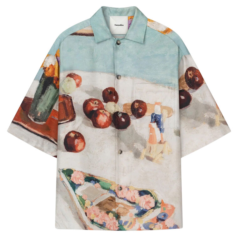 Caspian Short Sleeve Silk Blouse image number null