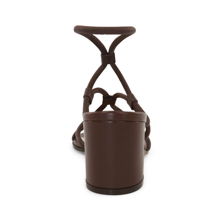 Strappy Leather Block Heel Sandals image number null