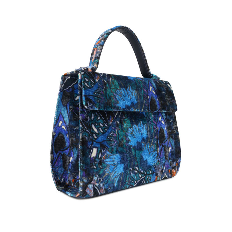 Jackie Printed Velvet Handbag image number null