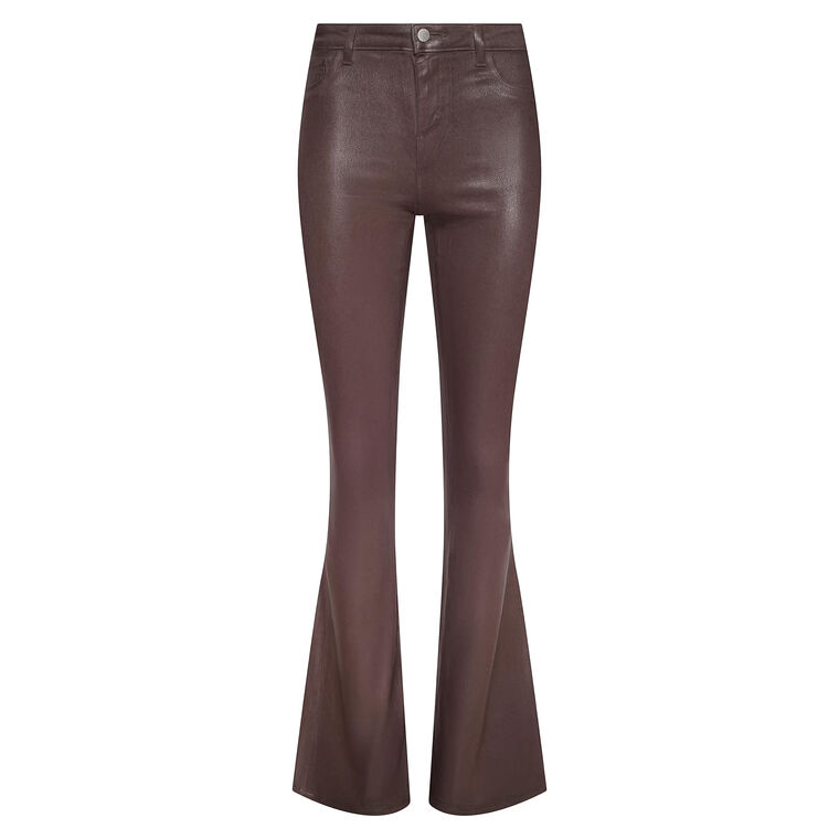 Marty High Rise Coated Flare Jean image number null