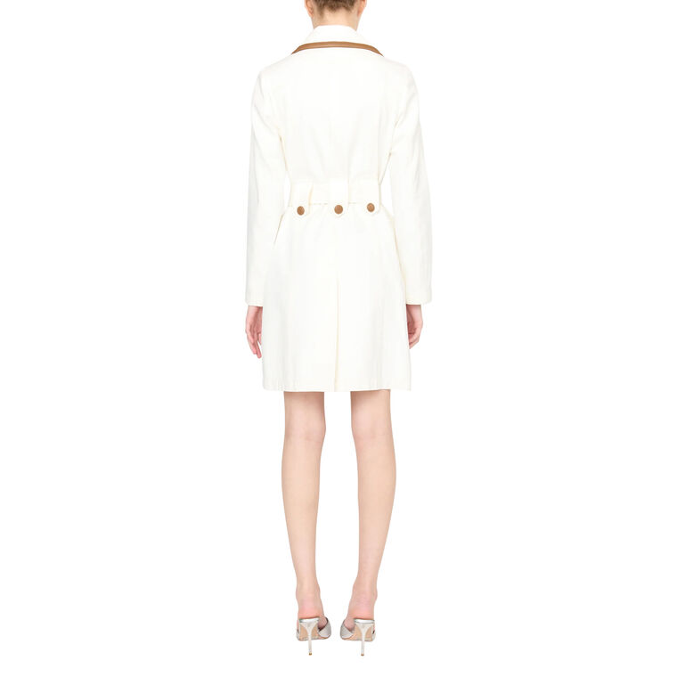 Theo Contrast-Trim Mini Trench Coat image number null
