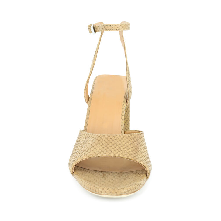 Solange Snake Embossed Heel image number null