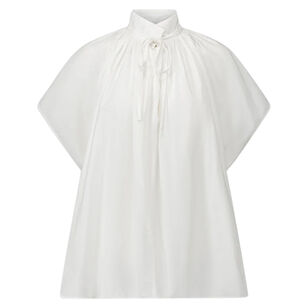 Wheeless Short Sleeve Poplin Blouse