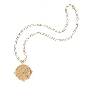 Grace Pendant Coin On Link Chain