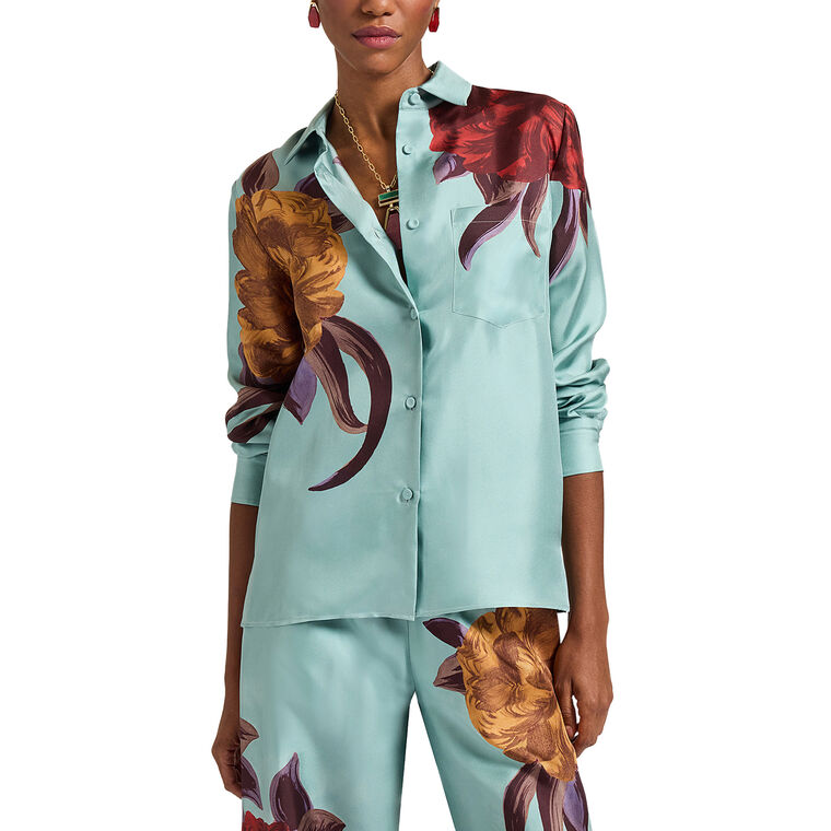 Long Sleeve Silk Twill Boy Shirt image number null