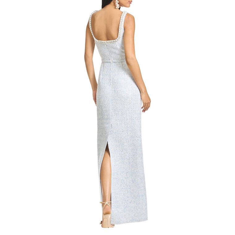 Embellished Lana Sleeveless Column Gown image number null