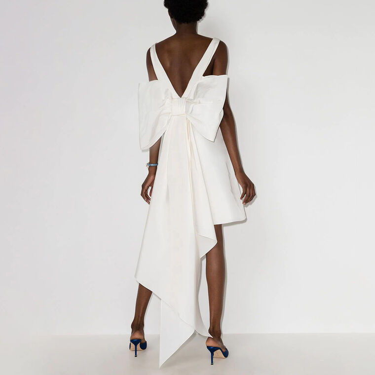 Oversize Bow Mini Dress image number null