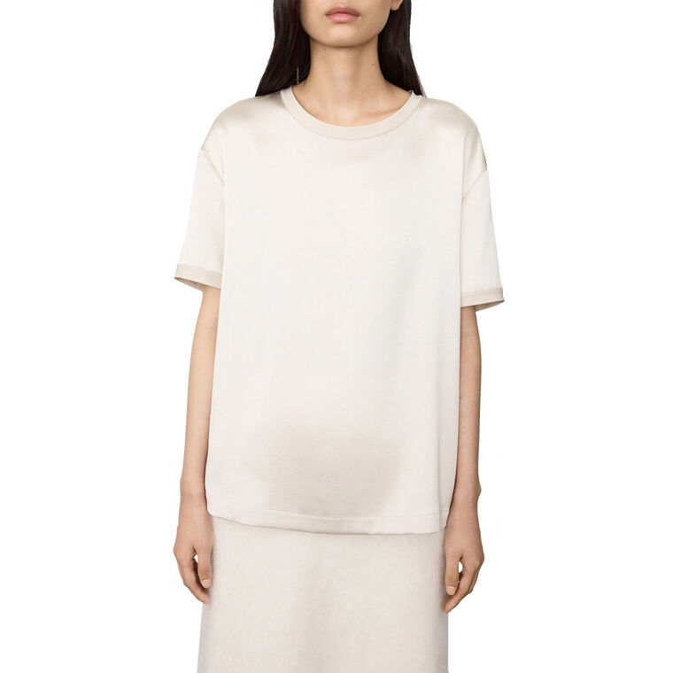 Round Neck Silk T-Shirt image number null