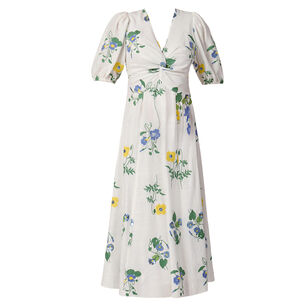 Dodge Short Sleeve Sequin-Embroidered Midi Dress