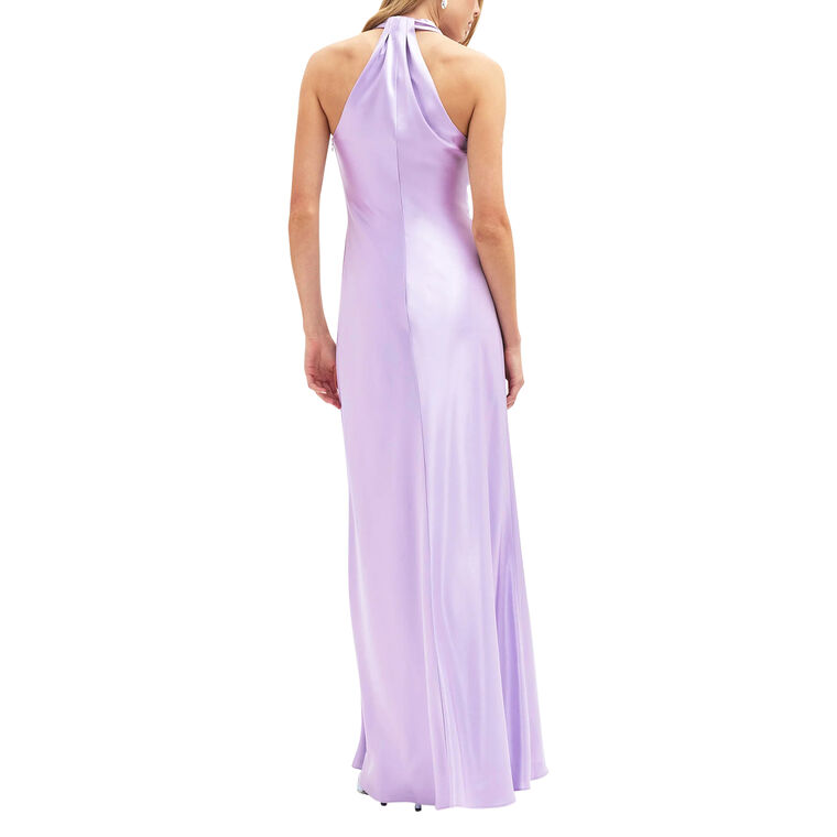 Ava Sleeveless Satin Gown image number null