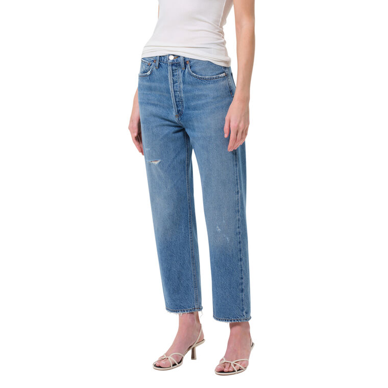 90s Crop Mid Rise Straight-Leg Jean image number null