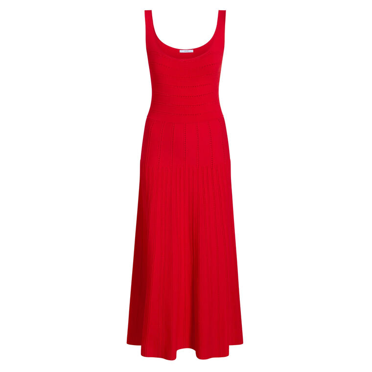 Gemma Sleeveless Midi Dress In Compact Jacquard Knit image number null