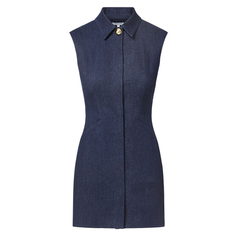 Serina Sleeveless Denim Mini Dress image number null