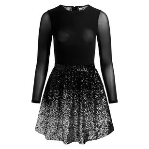 Chara Embellished Long Sleeve Mini Party Dress