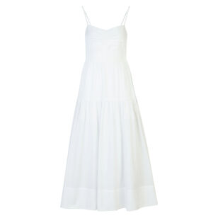 Verona Sleeveless Seersucker Cotton Midi Dress