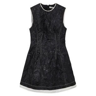 Audrina Sleeveless Jacquard Mini Dress