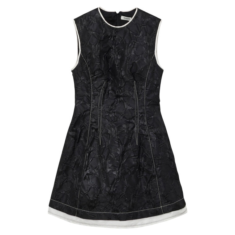 Audrina Sleeveless Jacquard Mini Dress image number null