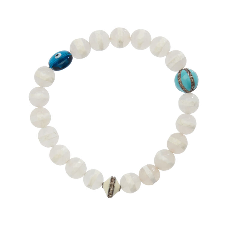 Agate Stripe Beaded Bracelet image number null