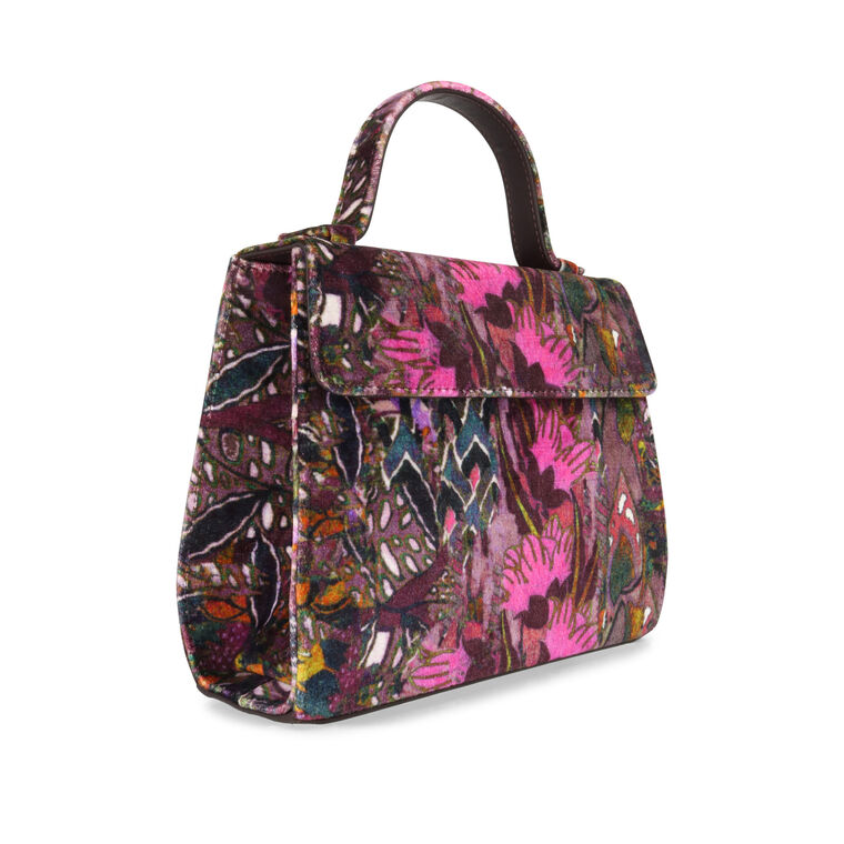 Jackie Printed Velvet Handbag image number null
