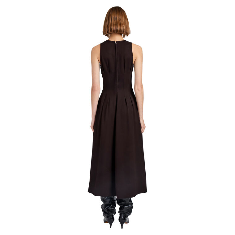 Bronwyn Sleeveless Merino Wool Midi Dress image number null