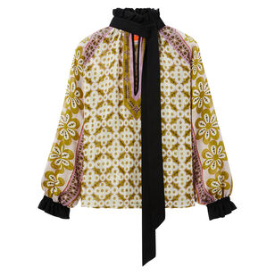 Cerere Long Sleeve Silk Blouse