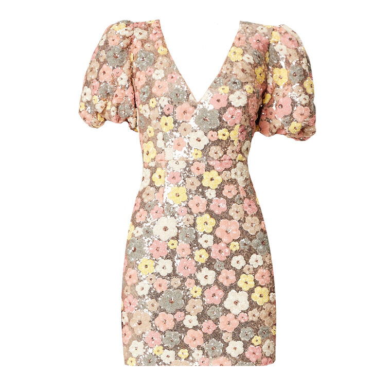 Garden Sequin Floral Dress image number null