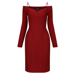 Aylen Hourglass Sheer Hem Dress